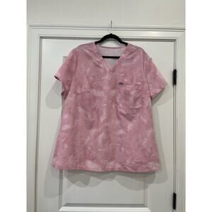 Limited edition FIGs Marble Rose Catarina scrub top 3xl